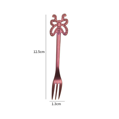 

Toponeto Stainless Steel Butterfly Fork Coffee Tea Spork Flatware Dessert Tool