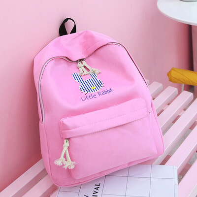 

Tailored Women Girls Cute Cartoon Rabbit Preppy Style School Bag Travel Backpack Bag