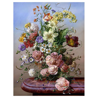 

5D DIY Full Drill Diamond Painting Colorful Flowers Cross Stitch Embroidery