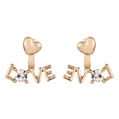 

Fashion Jewelry Letter Cubic Stud Earrings