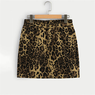 

Roseonmyhand Womens Summer Tight Skirt Skirt Denim Skirt Leopard Skirt