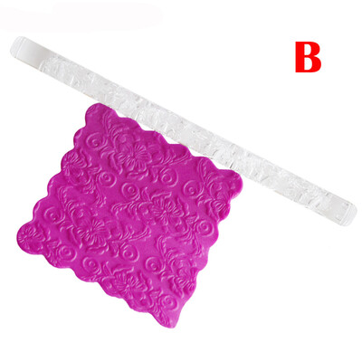 

Siaonvr Embossing Acrylic Rolling Pin Fondant Sugar Craft Cake Baking Decorating Tool