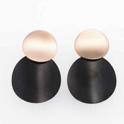 

304 Stainless Steel Dangle Stud Earrings Flat Round Mixed Color 4245mm pin 08mm