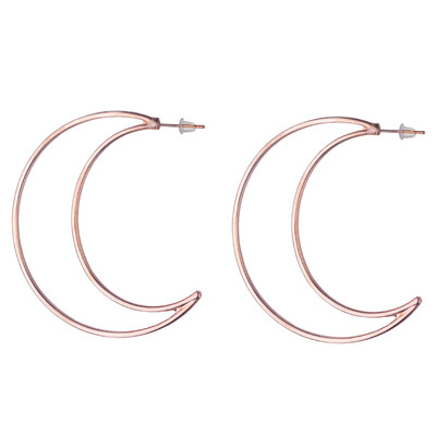 

Personality Hollow Big Moon Earrings Simple For Women Stud Earrings Jewelry Accessories