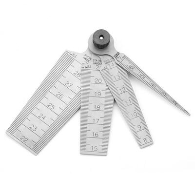 

Greensen 1 Set Stainless Steel Welding Taper Feeler Gauge Rulers Hole Inspection Tool