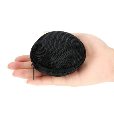 

Headphone Storage Bag Mini Portable Earphone & Headset Case Organizer Portable MP3 Pouch Bag with Metal Chain Hook