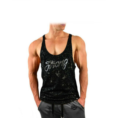 

Men Stringer Bodybuilding Tank Top Gym Fitness Singlet Sleeveless Muscle Vest