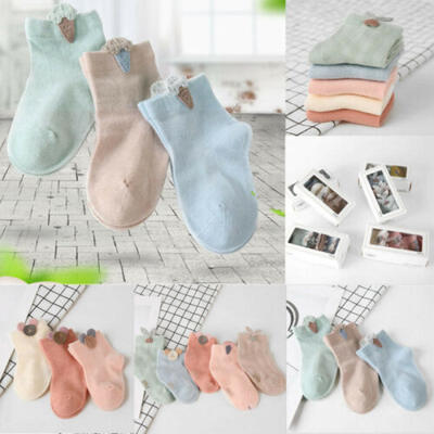 

Summer Crystal Socks Kids Baby Girls Socks Breathable Fruit Printed Ultra-thin
