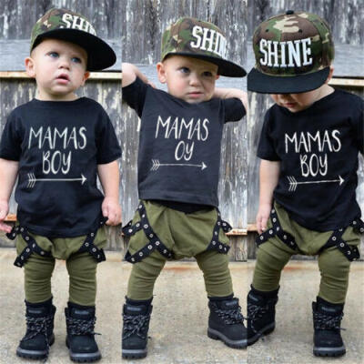 

AU Toddler Kids Baby Boys Cotton T-shirt Tops Harem Pants Outfits Set Clothes