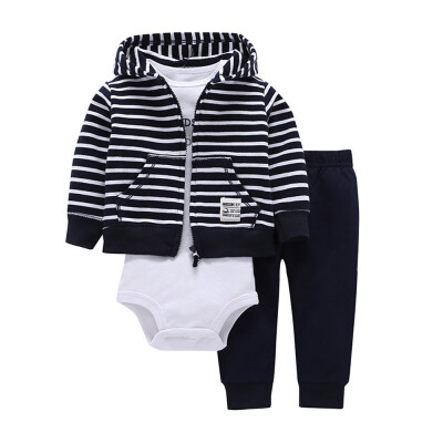 

Baby Boy Clothes Set Cotton Long-sleeved Hooded jacket hooded Pants 3 PCS Infant Toddler suits unisex Girls clothes newborn