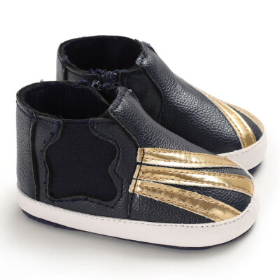 

Baby Boy Breathable Gold Patchwork Design Anti-Slip Shoes Casual Sneakers Toddler Soft Soled First Walkers