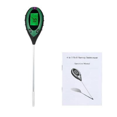 

4 in 1 Multifunctional Professional Soil Moisture PH Temperature Environment Sunlight Intensity Meter Garden Plants Flowers Survey