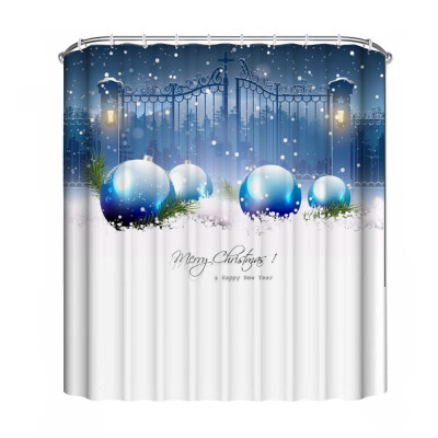 

Gobestart Christmas Waterproof Polyester Bathroom Shower Curtain Decor With Hooks New E