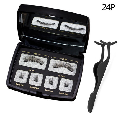 

Magnetic False Eyelashes Set 3D False Reusable Magnet Fake Eyelashes Kit Makeup Tool With Eyelash Tweezers