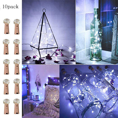 

Gobestart 10Pcs Cork Shaped LED Night Light Starry Light Wine Bottle Lamp For Party Decor