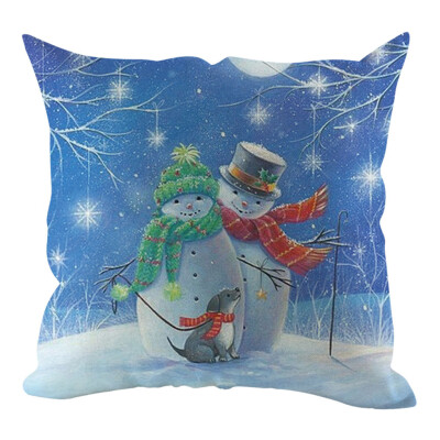 

Siaonvr Christmas Pillow Cover Pillowcases Decorative Sofa Cushion Cover Home Decoration