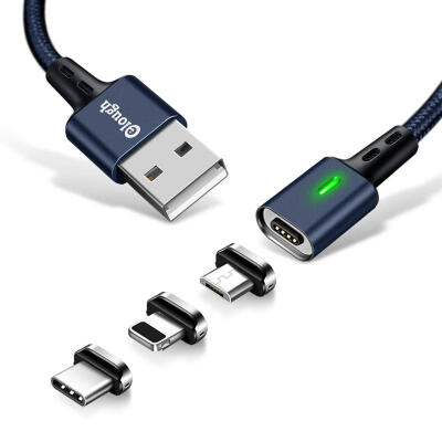 

Weaving Three-in-one Magnetic Data Cable Applicable To Apple Android Type-C Two-in-one Drag Three USB Charging Cable