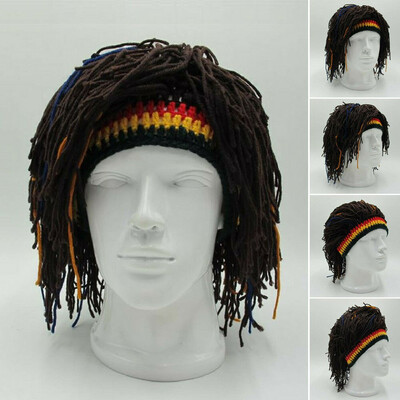 

Rasta Wig Beanie Hat Jamaica Rasta Handmade Cap Reggae Dreadlocks Africa Roots