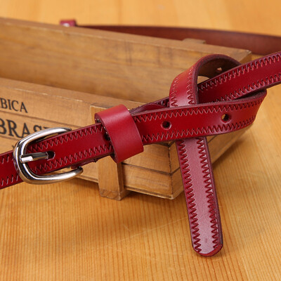 

New ladies thin belt leather pure leather Korean version of the wild fashion narrow belt casual wild Korean belt