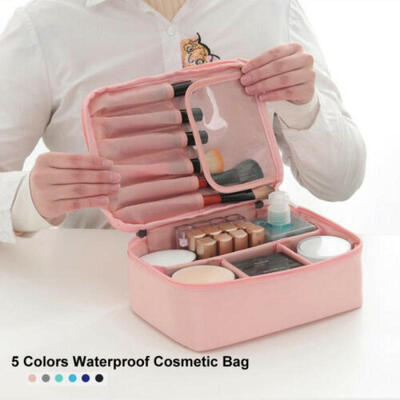 

Professional Cosmetic Case Waterproof Makeup Bag Travel Organizer Bags 5 Colors