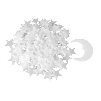 

201pcs 3D Moon Star Fluorescent Decals Wall Stickers Kids Room Decor Gifts