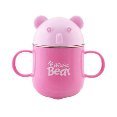 

Cute Bear Stainless Steel Coffee Tea Water Kids Milk Cup Home Mug with Lid Gift