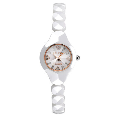 

Green authentic lady ceramic watch female watch simple Korean version students simple waterproof quartz bracelet watch handwatch g