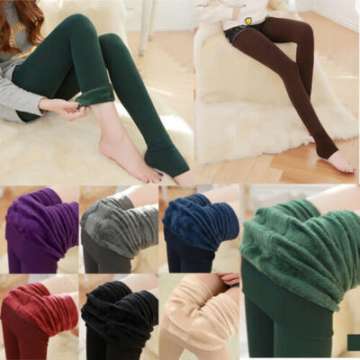 

Women Winter Thick Warm Fleece Lined Thermal Stretchy Slim Skinny Leggings Pants