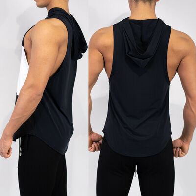 

Mens Loose Hoodie T-Shirt Sleeveless Casual Sports Muscle Bodybuilding Shirt NEW