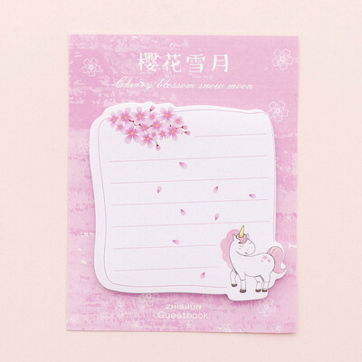 

Pink Pig sticky notes cartoon unicorn memo pad to do list planner diary note