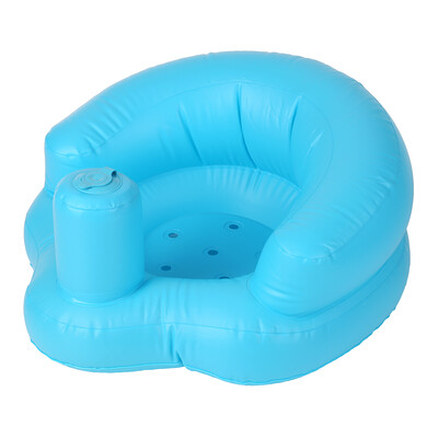

Inflatable Baby Chair Portable Kids Sofa Safety Training seat Pushchair for Playing Bathing Floor Beach Poolside PVC Blue