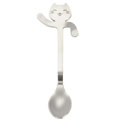 

Cute Cat Stainless Steel Spoon Cartoon Hanging Coffee Milk Stirring Spoons