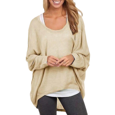 

Loose T-shirt Women fake 2 pieces Tops Solid Color Ladies Autumn T-shirts O-Neck Long Sleeve T-shirts Casual female Tops