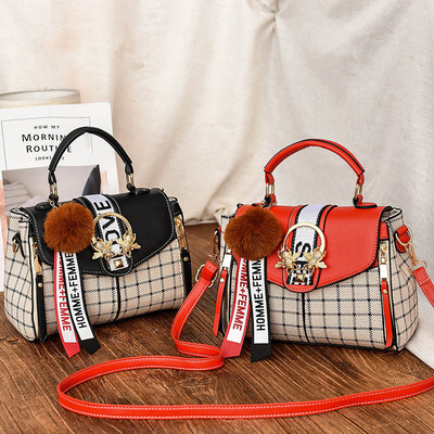 

Autumn new fashion handbags trend line mesh ladies shoulder bag wild Messenger bag handbag