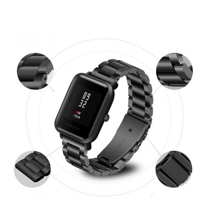 

20MM Stainless Steel Wrist Strap Watch Band For Xiaomi Huami Amazfit Youth Bit