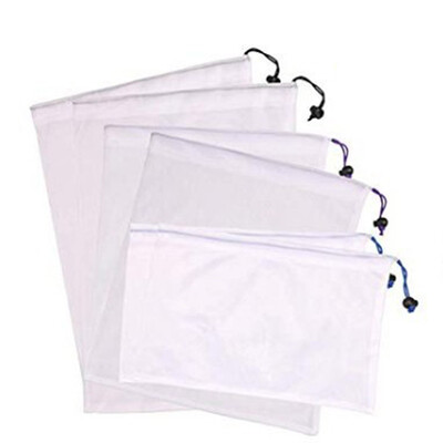 

Reusable Mesh Bags For Vegetables And Fruit Drawstring Shopping Storage Bag
