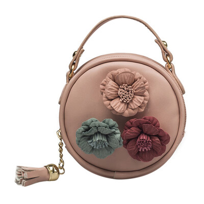 

Women Casual Lady High Baby Girls Children Chain Handbag Crossbody Shoulder Leather Bag Flower 6 Color