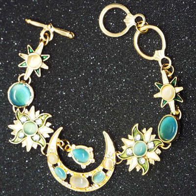 

Hot Sale European&American the Sun Moon Stars Gem Bracelet Female Models