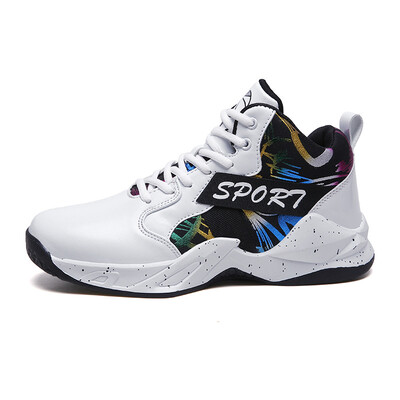 

Mens thick-soled sports shoes high-top basketball shoes boys combat boots