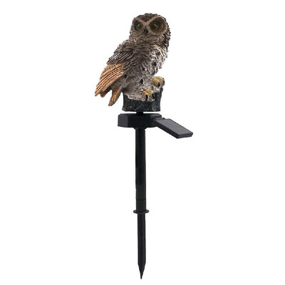

Owl Solar Light With Solar Panel IP65 Water Resistance for Garden Patio Yard Courtyard Path Brown