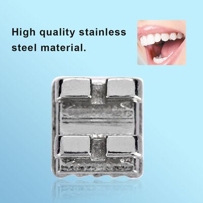 

Greensen 10 Packs Metal Dental Teeth Orthodontics Brackets Braces Mini Teeth Metal Wires Tooth Care Tools