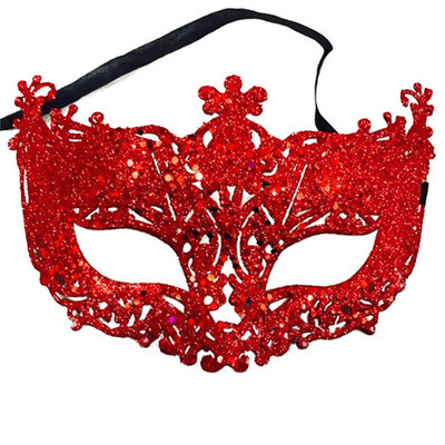 

FUNNYBUNNY Masquerade Performance Half Face Fox Sequin Lace Mask Princess Venice Mask Halloween Christmas Party Ball Mas