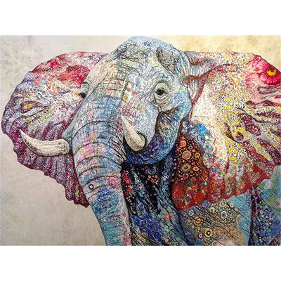 

Diamond Painting Full New Arrival Elephant Square&round Picture Of Rhinestones Diamond Mosaic Animal Home Decor
