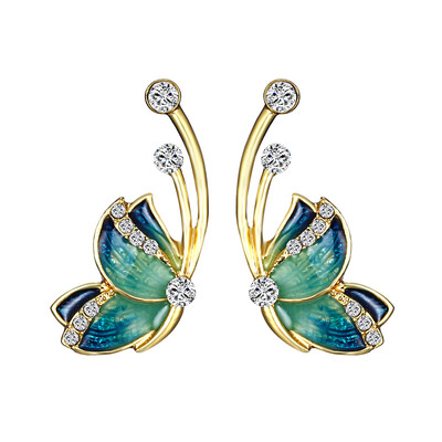 

Manufacturers Selling Hanging Butterfly Earrings Two Wear Fashion Temperament Korean Earrings Fashion Jewelry For Women