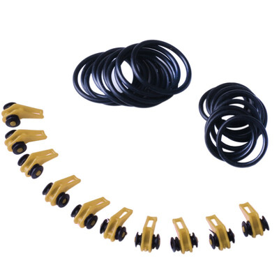 

10 Setbag Fishing Tools Clip Hanging Hook Holder Keeper With Rubber Rings