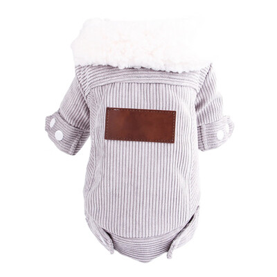 

Warm Plush Collar Pet Dogs Winter Coats Jackets Thickened Warm Costume Puppy Two-legs Coat