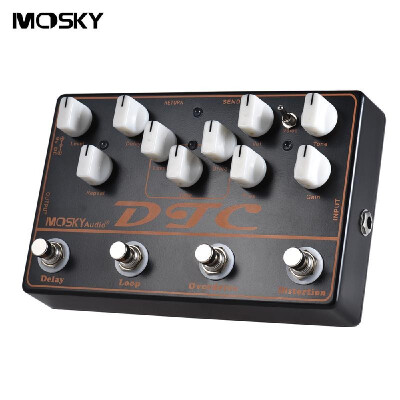 

MOSKY DTC 4-in-1 Electric Guitar Effects Pedal Distortion Overdrive Loop Delay