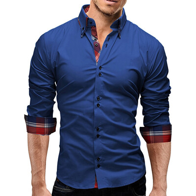 

Button Down Double Layer Collar Shirt