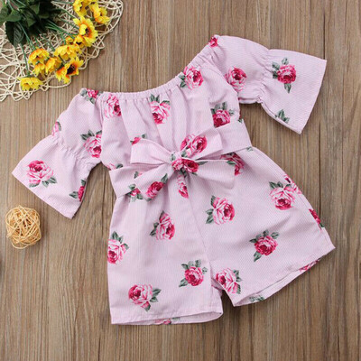 

Newborn Kid Baby Girls Floral Off Shoulder Tops Shorts Tutu Outfit Clothes