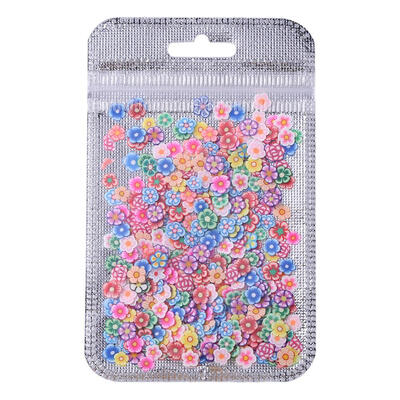

500pcsPack Nail Art Polymer Clay Nails Stickers Shine Manicure Decor Tips